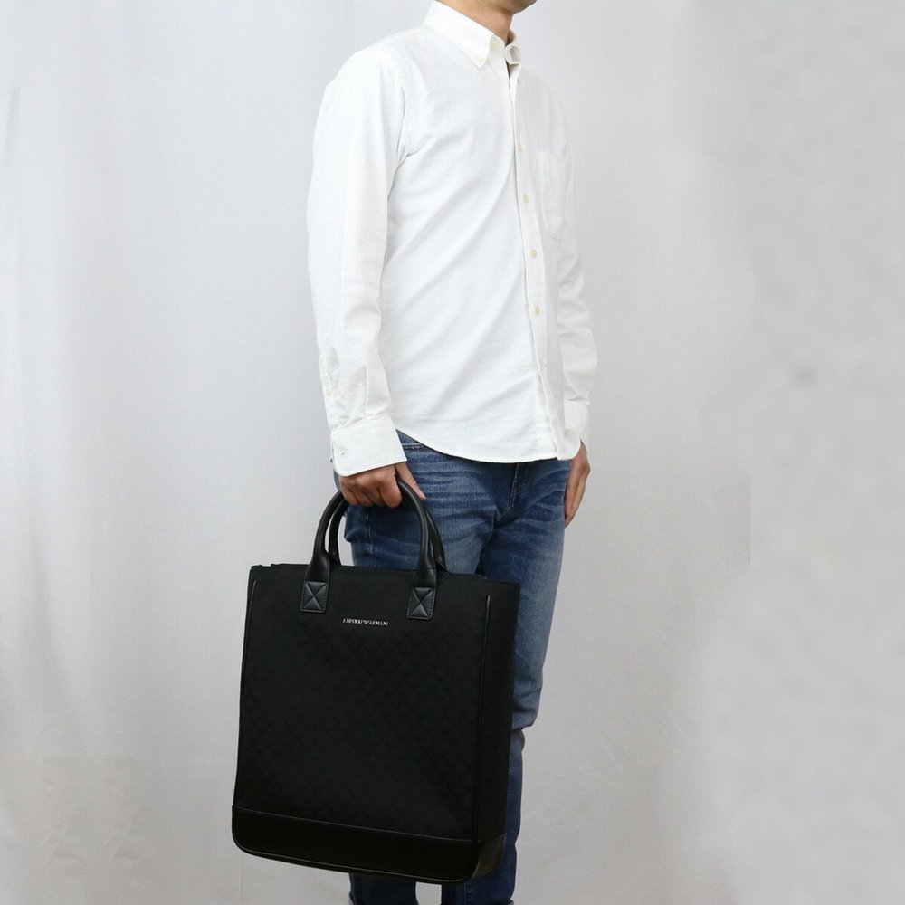 EMPORIO ARMANI Y4N134 Tote Bag BLACK-BLACK-BLACK Black Men's - Picture 5 of 6